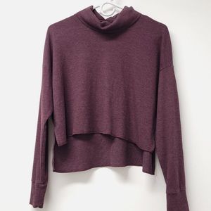 American‎ Eagle Turtleneck Crop Top Hi Low Hem Women’s Size XS